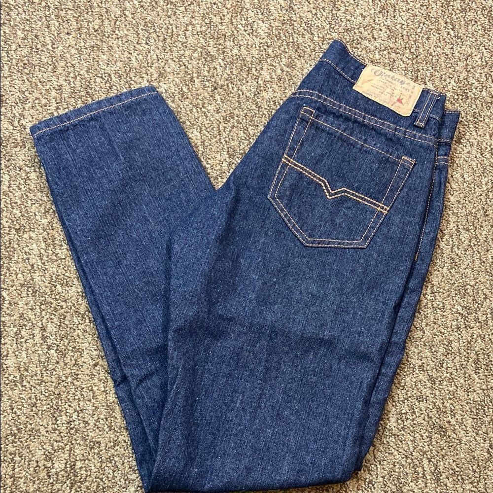 Vintage Genes 1891 💯 Cotton Tapered Indigo Blue Denim Jeans Men’s Size W28/L30